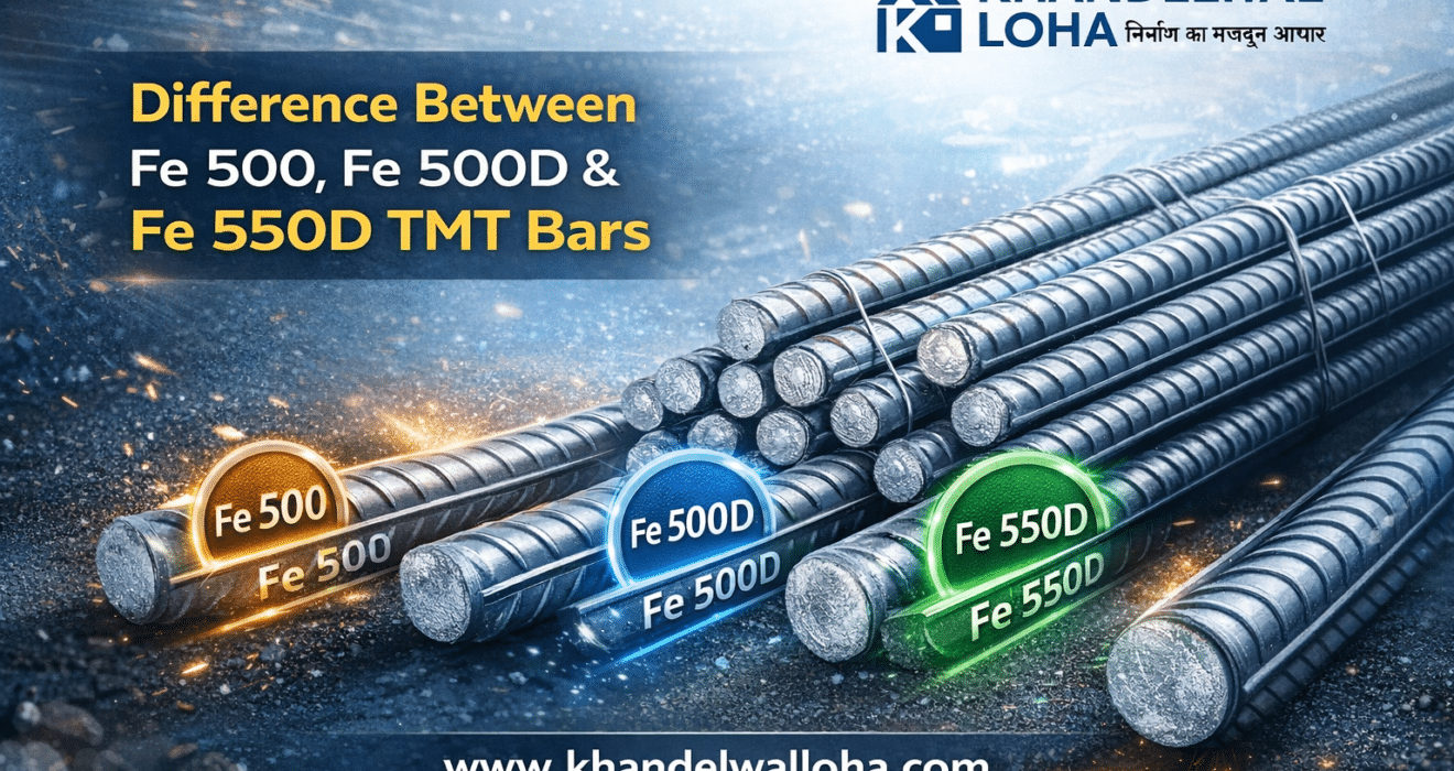 Difference Between Fe 500, Fe 500D & Fe 550D TMT Bars