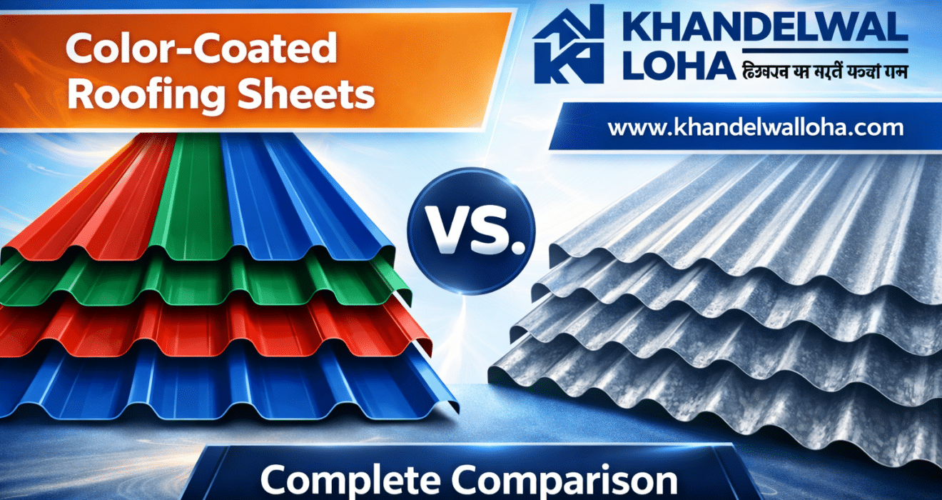 Color-Coated Roofing Sheets Vs. Galvanized Sheets – Complete Comparison